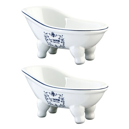 Kingston Brass BATUBSSWD 5-11/16" Miniature Ceramic Slipper Bathtub (2-Pieces), White BATUBSSWD